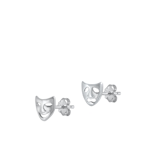 Silver Earrings - Drama Masks