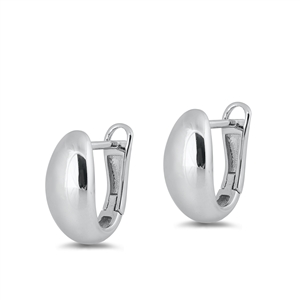 Silver Huggie Earrings