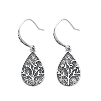 Silver Stud Earrings - Tree