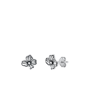 Silver Earrings - Flower