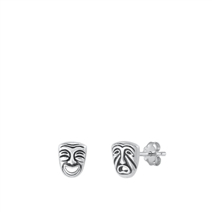 Silver Earrings - Drama Masks