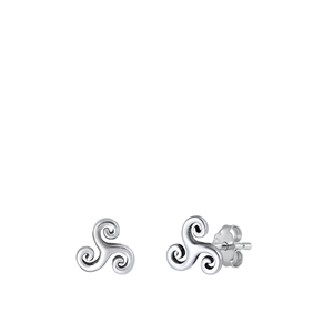 Silver Earrings - Triskele