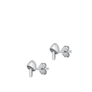 Silver Earrings - Mushrooms