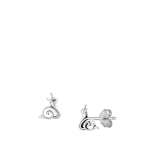 Silver Earrings - Snail