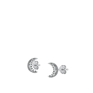 Silver Earrings - Crescent Moon