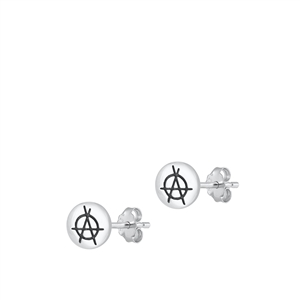 Silver Earrings - Pentagram