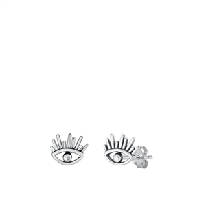 Silver Earrings - Eye