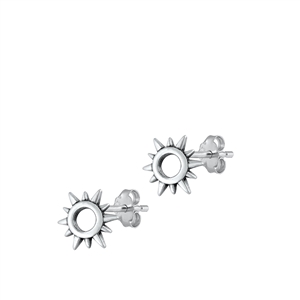 Silver Earrings - Sun