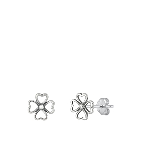 Silver Earrings - Flower