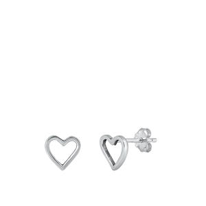 Silver Earrings - Heart