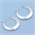 Silver Hollow Hoop Earrings