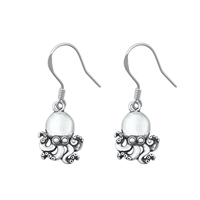 Silver Earrings - Octopus