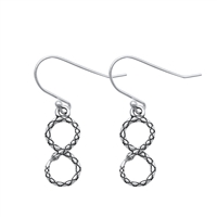 Silver Earrings - Infinity Snake