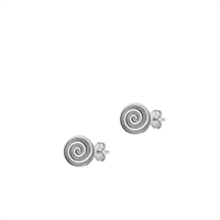 Silver Earring - Spiral