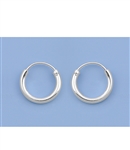 Continuous Hoop Earrings - 1.2 x 10 mm