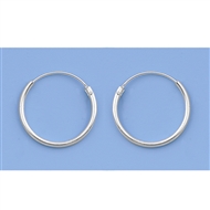 Continuous Hoop Earrings - 1.2 x 16 mm