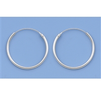 Continuous Hoop Earrings - 1.2 x 20 mm