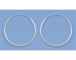 Continuous Hoop Earrings - 1.2 x 25 mm