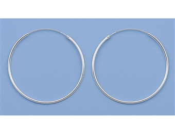 Continuous Hoop Earrings - 1.2 x 35 mm
