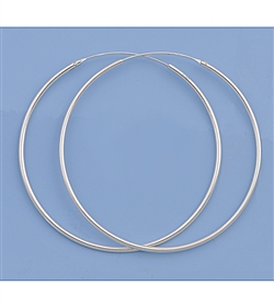 Continuous Hoop Earrings - 1.2 x 45 mm
