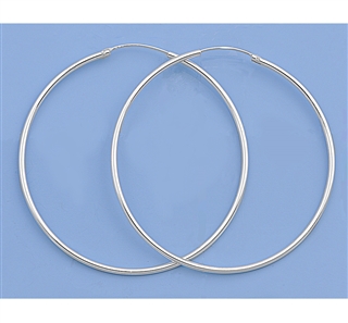Continuous Hoop Earrings - 1.2 x 50 mm