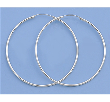 Continuous Hoop Earrings - 1.2 x 55 mm