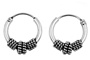 Silver Bali Hoop Earring