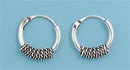 Silver Bali Hoop Earring