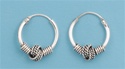 Silver Bali Hoop Earring