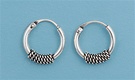 Silver Bali Hoop Earring