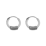 Silver Bali Hoop Earring