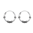 Silver Bali Hoop Earring