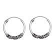 Silver Bali Hoop Earring