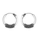 Silver Bali Hoop Earring