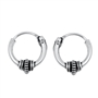 Silver Bali Hoop Earring