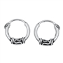 Silver Bali Hoop Earring