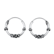 Silver Bali Hoop Earring