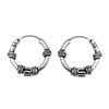 Silver Bali Hoop Earring