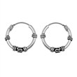 Silver Bali Hoop Earring