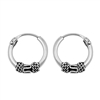 Silver Bali Hoop Earring