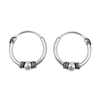 Silver Bali Hoop Earring