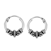 Silver Bali Hoop Earring