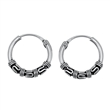 Silver Bali Hoop Earring