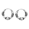 Silver Bali Hoop Earring