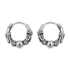 Silver Bali Hoop Earring