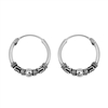 Silver Bali Hoop Earring