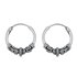 Silver Bali Hoop Earring