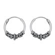 Silver Bali Hoop Earring