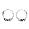 Silver Bali Hoop Earring