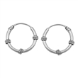 Silver Bali Hoop Earring